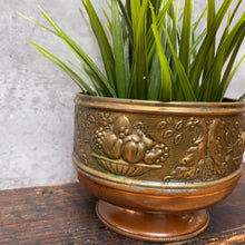 Load image into Gallery viewer, Vintage Brass Plant Pot Planter