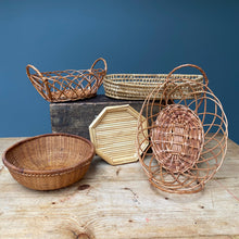 Load image into Gallery viewer, Vintage Boho Willow Wood Woven Basket