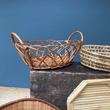 Load image into Gallery viewer, Vintage Willow Wood Portuguese Handmade Basket