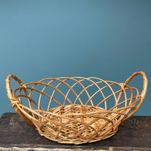 Load image into Gallery viewer, Vintage Willow Wood Portuguese Handmade Basket