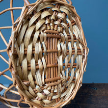 Load image into Gallery viewer, Vintage Willow Wood Portuguese Handmade Basket