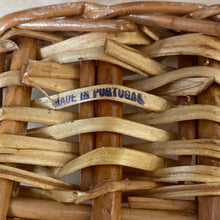 Load image into Gallery viewer, Vintage Willow Wood Portuguese Handmade Basket