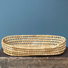 Load image into Gallery viewer, Vintage Oval Handmade Seagrass Basket