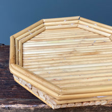 Load image into Gallery viewer, Vintage Bamboo Trinket Dish Plate - Boho Tiki