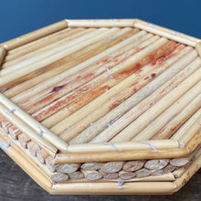 Load image into Gallery viewer, Vintage Bamboo Trinket Dish Plate - Boho Tiki