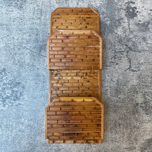 Load image into Gallery viewer, Vintage Bamboo Wood Wall Hung 1970s Key & Letter Rack Holder