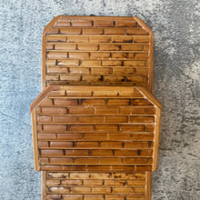 Load image into Gallery viewer, Vintage Bamboo Wood Wall Hung 1970s Key & Letter Rack Holder