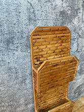 Load image into Gallery viewer, Vintage Bamboo Wood Wall Hung 1970s Key & Letter Rack Holder