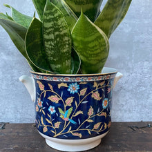Load image into Gallery viewer, Vintage Flower & Bird Ceramic Planter Plant Pot by Saxony