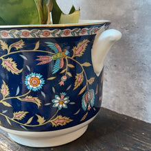 Load image into Gallery viewer, Vintage Flower & Bird Ceramic Planter Plant Pot by Saxony