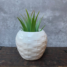 Load image into Gallery viewer, Vintage Tiny White Porcelain Planter Plant Pot