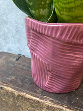 Load image into Gallery viewer, Vintage 1980s Purple Ceramic Planter House Plant Pot