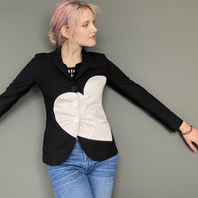 Load image into Gallery viewer, Vintage 90s Fitted Heart Print Jacket Blazer By Moschino