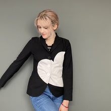 Load image into Gallery viewer, Vintage 90s Fitted Heart Print Jacket Blazer By Moschino