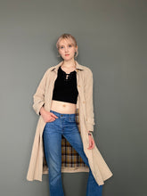 Load image into Gallery viewer, Vintage 90s Raincoat Button Jacket With Removable Tartan Lining