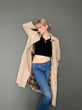 Load image into Gallery viewer, Vintage 90s Raincoat Button Jacket With Removable Tartan Lining