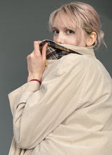 Load image into Gallery viewer, Vintage 90s Raincoat Button Jacket With Removable Tartan Lining