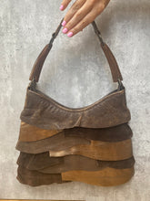 Load image into Gallery viewer, Vintage 90s Brown, Gold & Copper Leather Bag by Kookai