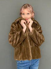 Load image into Gallery viewer, Vintage 1960s Blonde Faux Fur England Short Crop Jacket Coat by Astraka