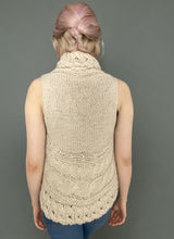 Load image into Gallery viewer, Vintage 90s Nude Beige Knitted Bolero Waistcoat Top
