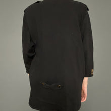 Load image into Gallery viewer, Vintage 80s Black Gold Button Blazer Jacket Oversize Sweatshirt Top