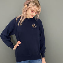 Load image into Gallery viewer, Vintage 90s Navy Blue Donkey Breed Society Sweatshirt Jumper Top