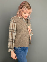 Load image into Gallery viewer, Rare Vintage 1950s Wool 2 Piece Shirt Blouse & Waistcoat Top Set - Brand New With Original Tags