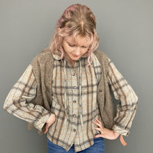 Load image into Gallery viewer, Rare Vintage 1950s Wool 2 Piece Shirt Blouse & Waistcoat Top Set - Brand New With Original Tags