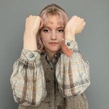 Load image into Gallery viewer, Rare Vintage 1950s Wool 2 Piece Shirt Blouse & Waistcoat Top Set - Brand New With Original Tags