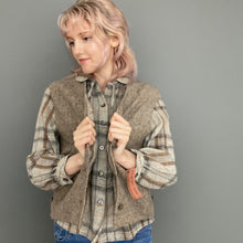 Load image into Gallery viewer, Rare Vintage 1950s Wool 2 Piece Shirt Blouse & Waistcoat Top Set - Brand New With Original Tags