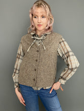 Load image into Gallery viewer, Rare Vintage 1950s Wool 2 Piece Shirt Blouse & Waistcoat Top Set - Brand New With Original Tags