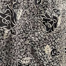 Load image into Gallery viewer, Vintage 80s Silky Long Sleeve Black & White Print Blouse Top With Side Tie by Dorothy Perkins