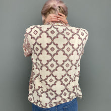 Load image into Gallery viewer, Vintage 80s Short Sleeve Ethnic Print Boho Shirt Blouse Top by Liz Claiborne