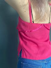 Load image into Gallery viewer, Vintage Early 80s Fuchsia Pink Square Neck Top