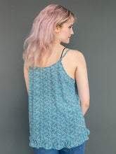 Load image into Gallery viewer, Vintage 90s Blue Floral Ditsy Print Spaghetti Strap Tunic Top by Benetton