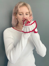 Load image into Gallery viewer, Vintage 90s Jane Norman White Ribbed Long Sleeve Jumper