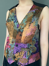 Load image into Gallery viewer, Vintage 80s Abstract Multicoloured Waistcoat Top