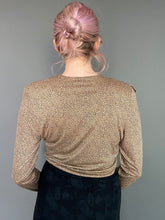 Load image into Gallery viewer, Vintage 80s Reptile Print Wrap Front Blouse Top