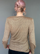 Load image into Gallery viewer, Vintage 80s Reptile Print Wrap Front Blouse Top