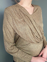 Load image into Gallery viewer, Vintage 80s Reptile Print Wrap Front Blouse Top