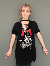 Load image into Gallery viewer, Vintage 90s Black Jane Norman Biker Rock Chic T-Shirt Top