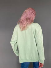 Load image into Gallery viewer, Vintage 90s Pale Green Oversized Sweatshirt Button Cardigan Jacket Top