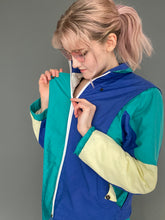 Load image into Gallery viewer, Vintage Retro Early 1980s Blue/Green Ski Style Jacket - Oversized