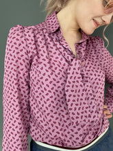 Load image into Gallery viewer, Vintage Early 80s Pink Pussy Bow Paisley Print Blouse Shirt