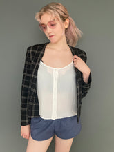 Load image into Gallery viewer, Vintage 90s Black & White Checkered Buttoned Blazer Jacket Top by NEXT