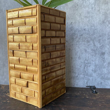 Load image into Gallery viewer, Vintage Bamboo Style Wooden Vase - Tiki Boho Style
