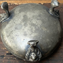 Load image into Gallery viewer, Vintage Mini Pewter 3 footed Lion Head Plant Pot Planter for Succulents or Cactus
