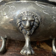 Load image into Gallery viewer, Vintage Mini Pewter 3 footed Lion Head Plant Pot Planter for Succulents or Cactus