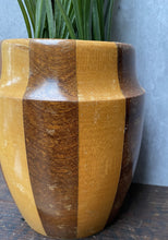 Load image into Gallery viewer, Vintage Mid-Century Modern Inlaid Marquetry Wood 1950s Plant Pot Planter