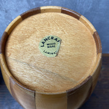 Load image into Gallery viewer, Vintage Mid-Century Modern Inlaid Marquetry Wood 1950s Plant Pot Planter